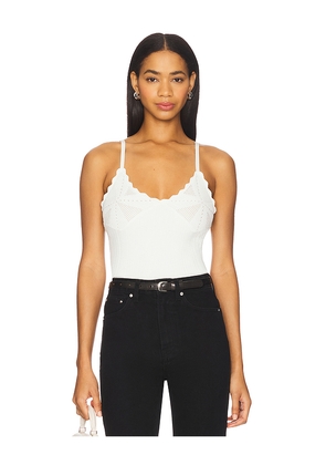 Ronny Kobo Leonie Knit Top in White. Size L. Also in M, S, XS.