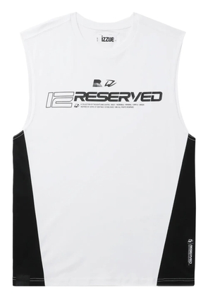 izzue graphic-print cotton vest - White