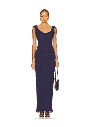 SNDYS Skyler Maxi Dress in Navy. Size L. Also in M, S, XL, XS, XXL.