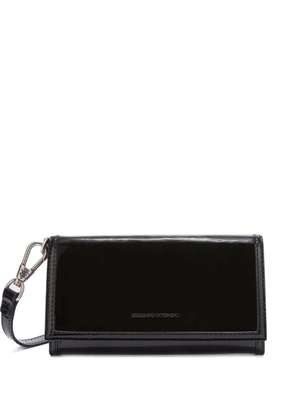 Ermanno Scervino patent-leather detachable-strap wallet - Black