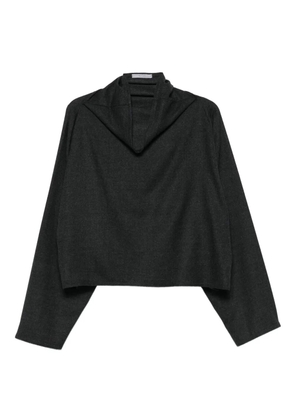 Dusan funnel-neck boxy top - Grey