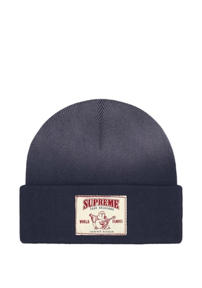 Supreme x True Religion® logo-patch beanie hat - Blue