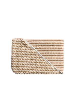 Parachute Organic Mini Mosaic Hooded Toddler Towel in Brick.