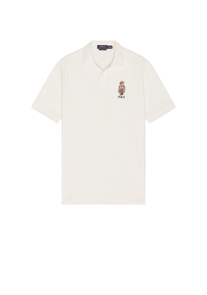 Polo Ralph Lauren Short Sleeve Heritage Bear Polo in White. Size L. Also in M, XL/1X.