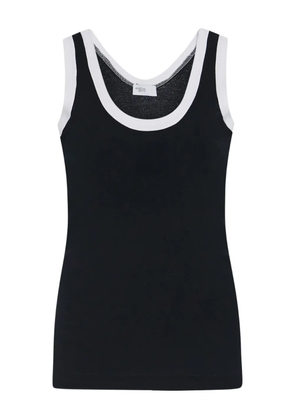 Rosetta Getty contrast rib tank top - Black