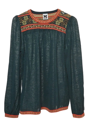 Missoni Pre-Owned embroidered long-sleeve top - Green