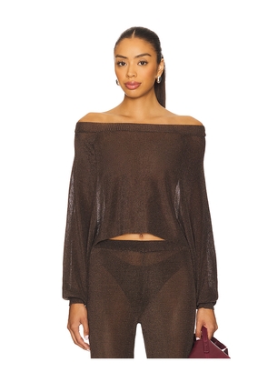 SEROYA Felicity Top in Brown. Size L. Also in S, XL, XS, XXS.