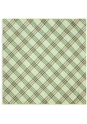 Burberry Check silk scarf - Green