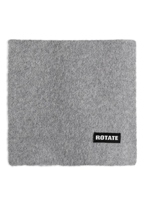 ROTATE BIRGER CHRISTENSEN logo-patch scarf - Grey