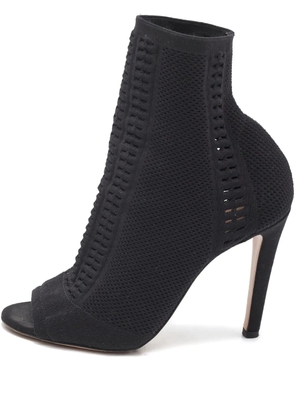 Gianvito Rossi Pre-owned 115mm peep-toe boots - Black