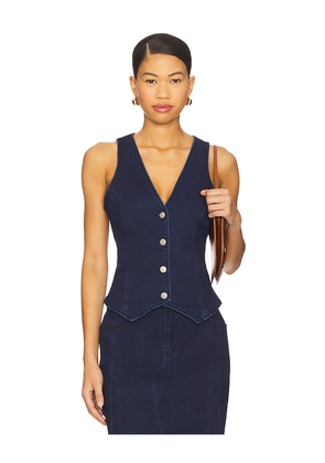 superdown Darlah Denim Vest Top in Blue. Size M. Also in S.