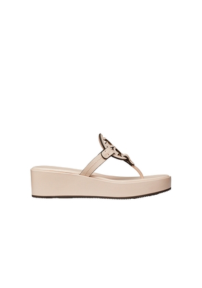 Tory Burch Miller Wedge Sandal 25mm in Nude. Size 9. Also in 9.5.