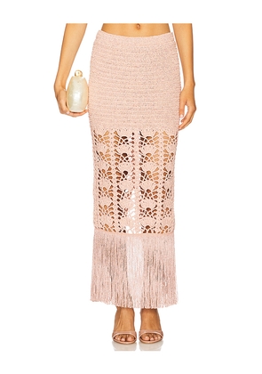retrofete Naida Crochet Skirt in Peach. Size M/L. Also in XS/S.