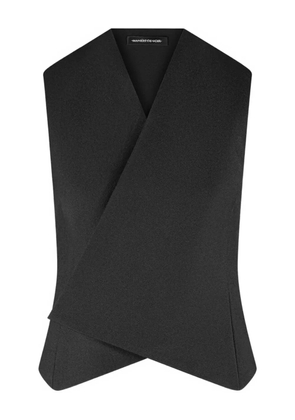 Manière De Voir Laurence wrap-front waistcoat - Black