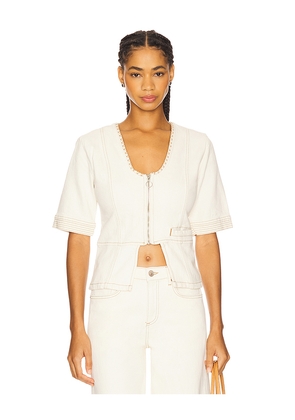 Seventy + Mochi Lea Top in White. Size L. Also in M, S, XL, XS, XXS.