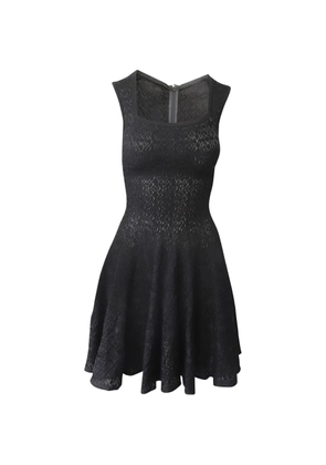 Alaïa Pre-Owned textured flared dress - Black