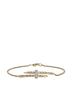 John Hardy 14K yellow gold Spear Station diamond bracelet
