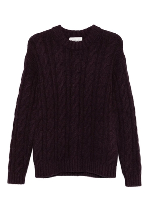 BOMPARD cable-knit round-neck sweater - Purple