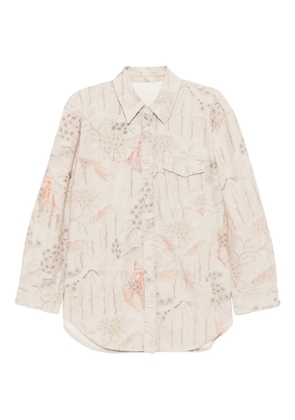 JNBY ripped long-sleeved shirt - Neutrals