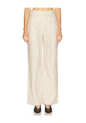 Posse Mackenzie Trouser in Cream. Size L. Also in M, S, XS, XXS.