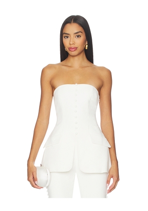 SANS FAFF Marais Button Top in White. Size M. Also in L.
