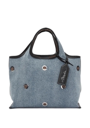 3.1 Phillip Lim mini denim eyelet detail tote bag - Blue