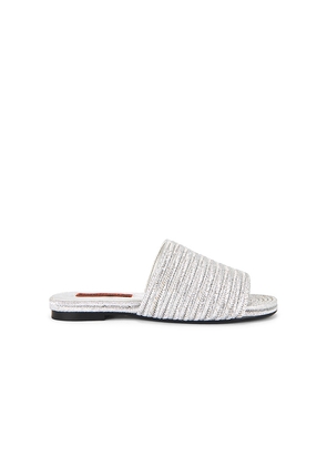 SIMONMILLER Verano Espadrille Sandal in Metallic Silver. Size 36. Also in 40.