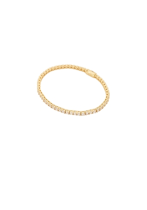 The M Jewelers NY The Pave Tennis Bracelet in Metallic Gold.