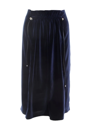 Carven Vintage velvet midi skirt - Blue
