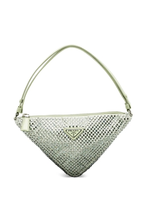 Prada Pre-Owned triangular crystal shoulder bag - Green