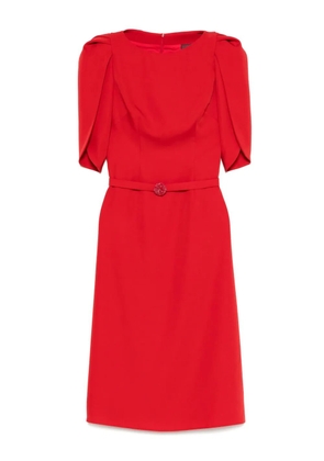 CRISTALLINI boat-neck dress - Red