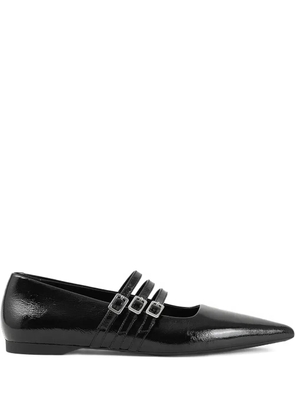 VAGABOND Hermine pointed-toe buckle flats - Black
