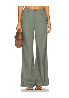 SNDYS x REVOLVE Hale Linen Pant in Olive. Size L. Also in M, S, XL, XS, XXL, XXS.