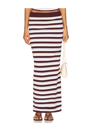 SNDYS x REVOLVE Charleston Maxi Skirt in White. Size L. Also in M, S, XS, XXS.