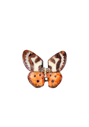 Solar Eclipse Hand-painted Tiger Moth Claw Hair Clip in Beauty: NA.