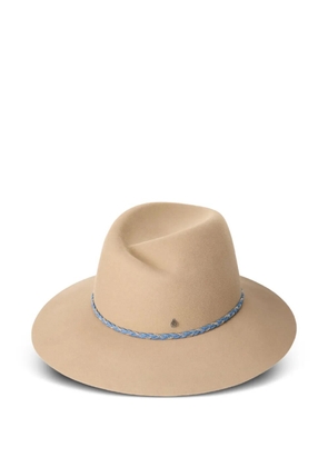 Maison Michel logo-plaque hat - Neutrals