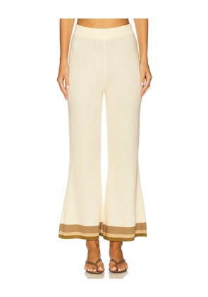Sancia Florida Knit Pant in Cream. Size M. Also in S, XS.