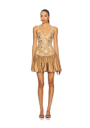 retrofete Thelma Crochet Dress in Beige. Size M. Also in XS.