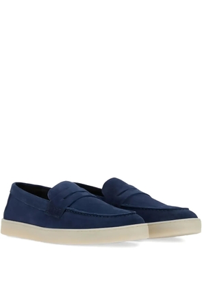 Canali suede slip-on sneakers - Blue