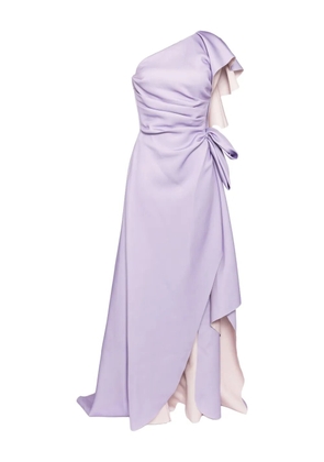 Saiid Kobeisy draped flared dress - Purple