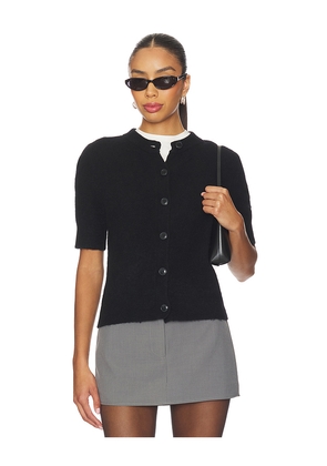 SAMSOE SAMSOE Sanoura Short Sleeve Cardigan in Black. Size L. Also in M, S, XS.