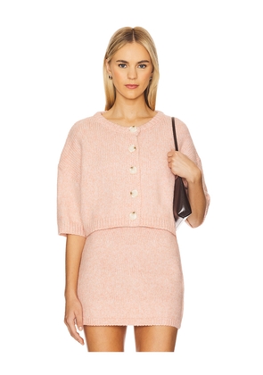 SNDYS Haze Cardigan in Pink. Size L. Also in M, S, XL, XS, XXL, XXS.