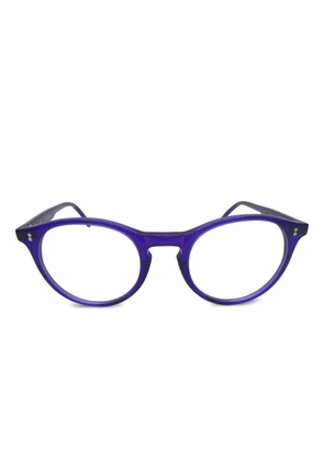 Kador round-frame clear-lens glasses - Blue
