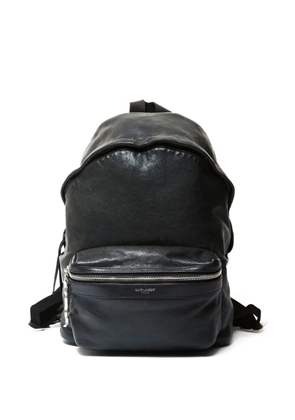 Saint Laurent Pre-Owned 2016 City logo-detail leather backpack - Black