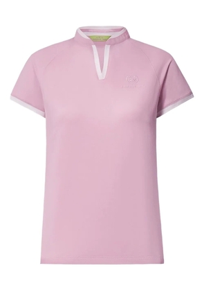 Shanghai Tang Tang Playmaker band-collar short-sleeve T-shirt - Pink