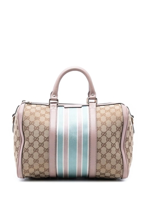 Gucci Pre-Owned 2016-2025 Medium GG Canvas Web Joy Boston Bag satchel - Brown