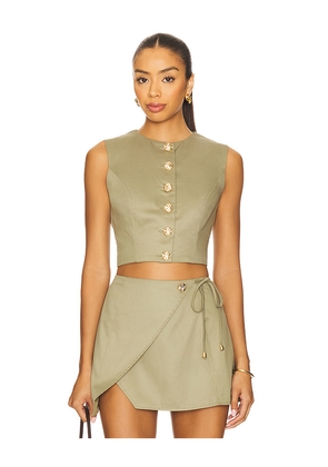 SNDYS x REVOLVE Emilie Top in Olive. Size L. Also in M, S, XS, XXL, XXS.