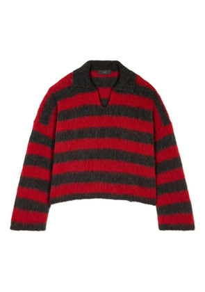 Alanui Grunge striped sweater - Red