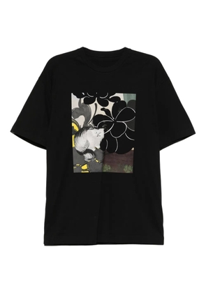JNBY cat-printed T-shirt - Black