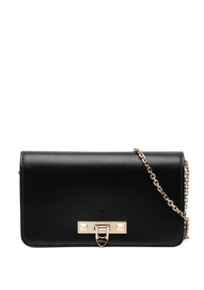 Valentino Garavani Pre-Owned 2018-2025 Leather Rockstud Wallet on Chain crossbody bag - Black